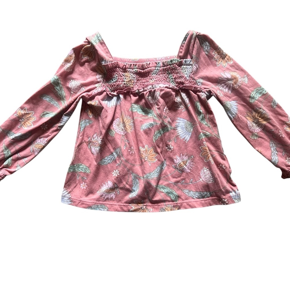 Oshkosh B’gosh Pink Floral Long Sleeve Shirt | 2T